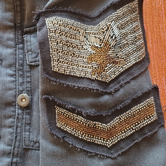 FREE PEOPLE Embellished Military Jacket - Picture 11 of 16